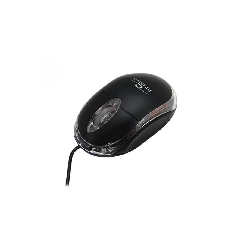 TITANUM TM102K Wired USB Optical Mouse RAPTOR 3D | 1000 DPI | Black | BLISTER Datora pele