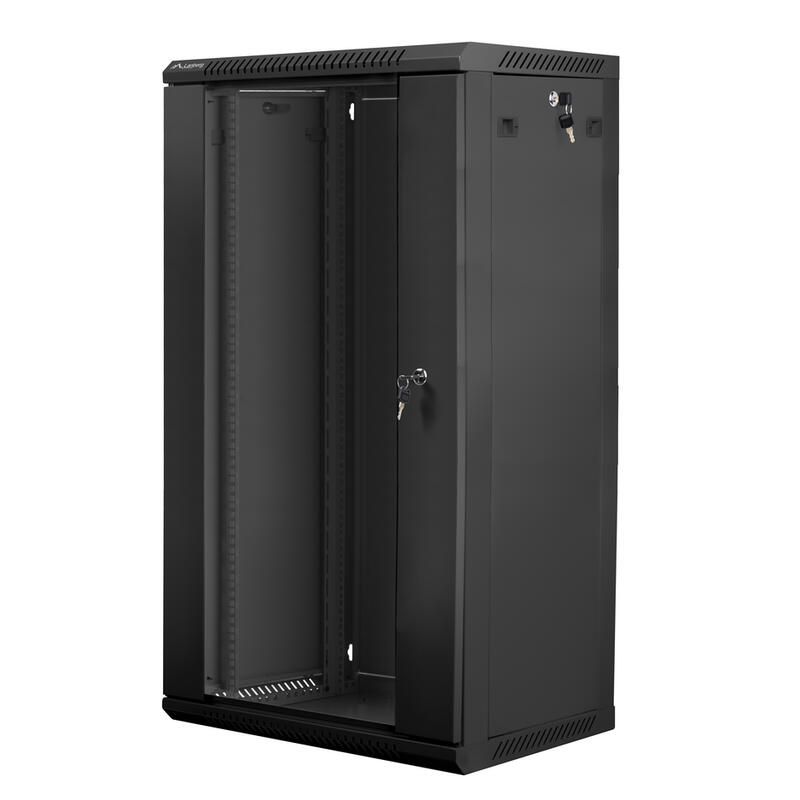 Wall-Mounted Rack 19''   22U 600X450mm black Serveru aksesuāri