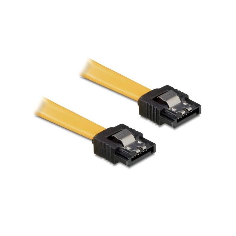 Delock cable de datos sataiii 0.20m amarillo con clip de seguridad DELOC-82476 (4043619824762) kabelis datoram
