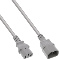 InLine Registered  Power cable extension, C13 to C14, grey, 1.5m Barošanas kabelis