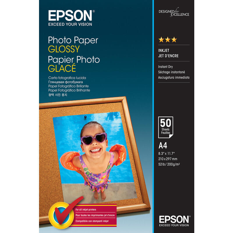 Epson Photo Paper Glossy, A4 50 sheets papīrs