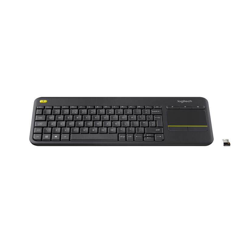 Logitech K400 Plus Keyboard, Wireless Touch, Black Keyboard wireless (FR-izkārtojums) klaviatūra