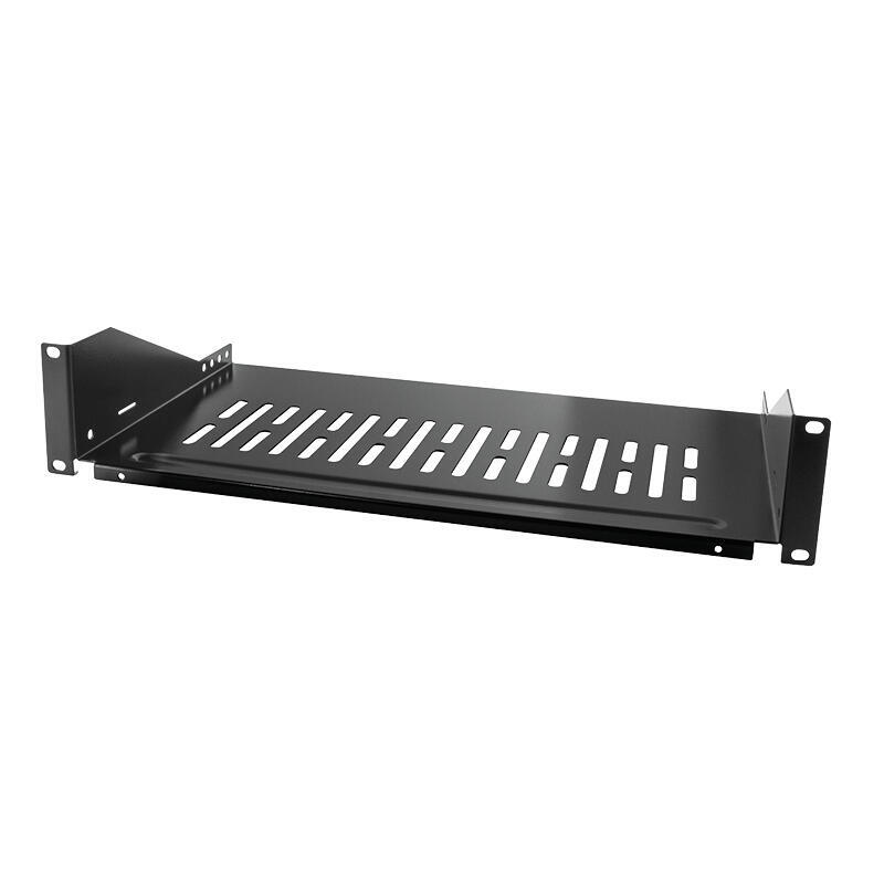 LOGILINK-19'' Cantilever Shelf, Front Screw Fixing d=400mm, black Serveru aksesuāri