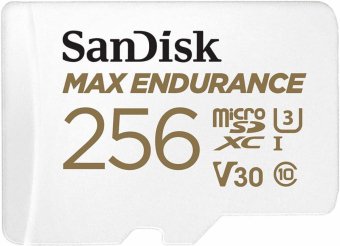 SanDisk MAX ENDURANCE microSDXC Atmiņas karte  256GB + SD Adapteris UHS-3/SDSQQVR-256G-GN6IA (619659178543) atmiņas karte