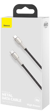 Baseus CATJK-C01 mobile phone cable Black 1 m USB C USB kabelis