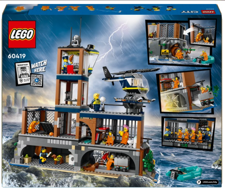 LEGO City 60419 Police Prison Island LEGO konstruktors