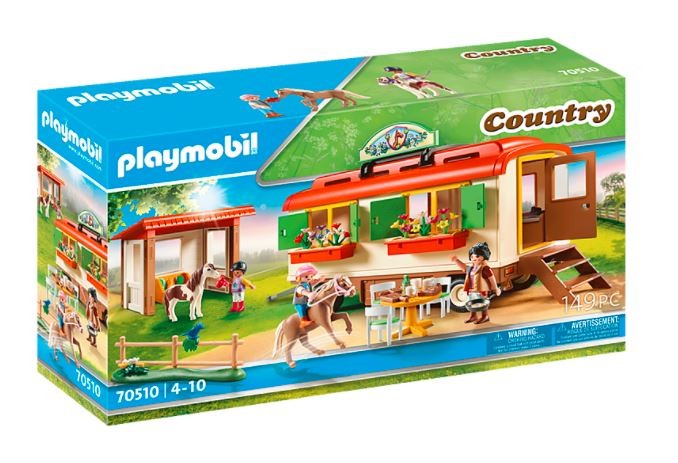 Figures set Country 70510 Camping with ponies and trailer 70510 (4008789705105) konstruktors