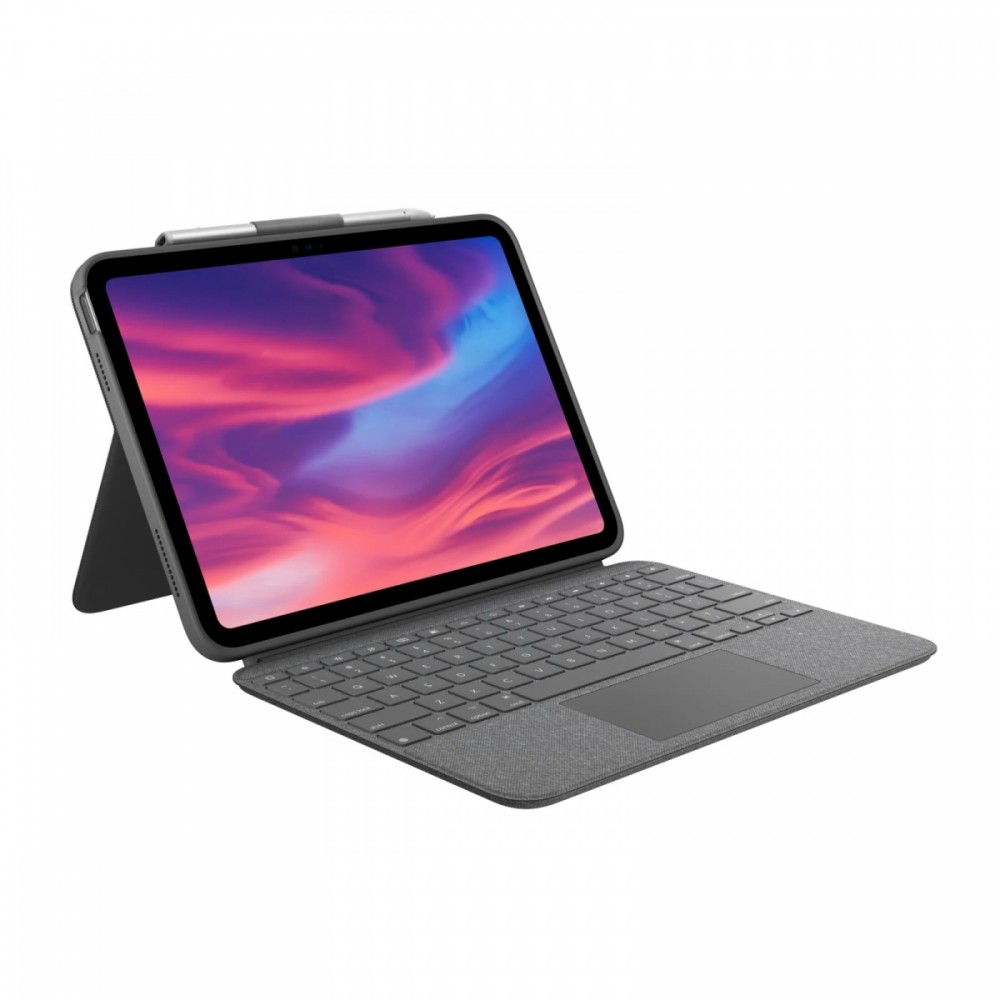 Case with keyboard Combo Touch for iPad 10th generation UK oxford grey planšetdatora soma