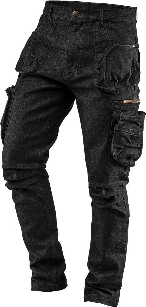 Neo DENIM 5-pocket work trousers, black, size XXL