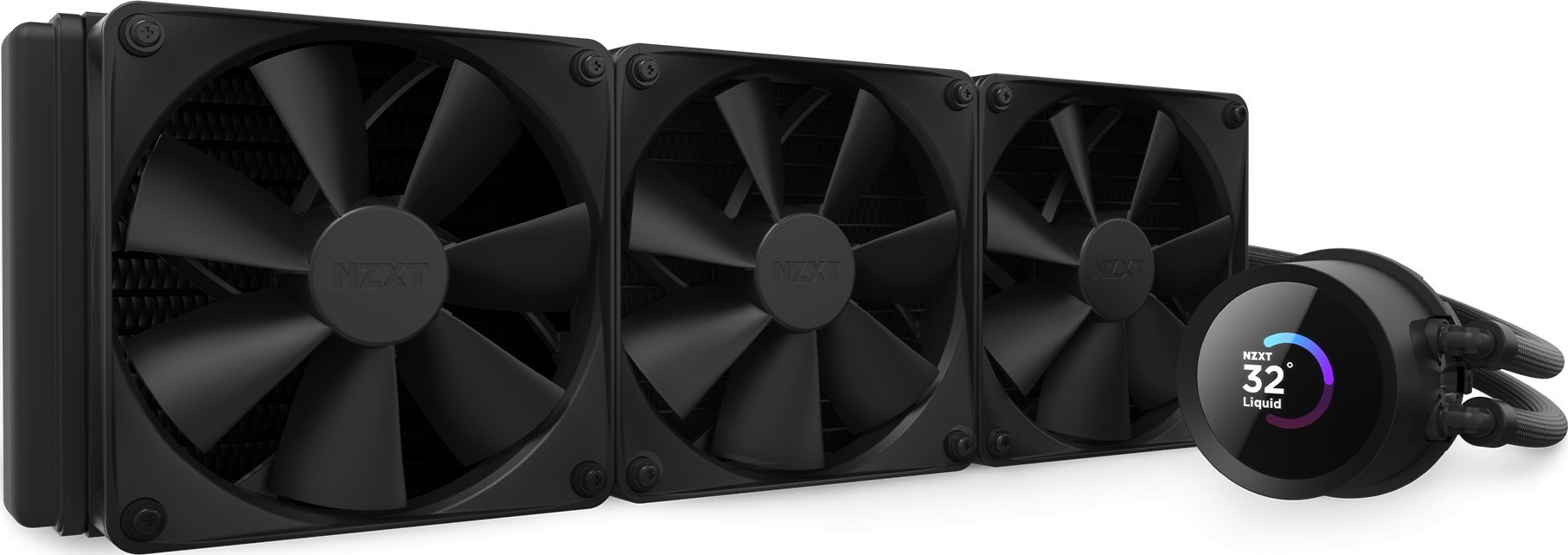 NZXT water cooling Kraken 360 LCD ventilators