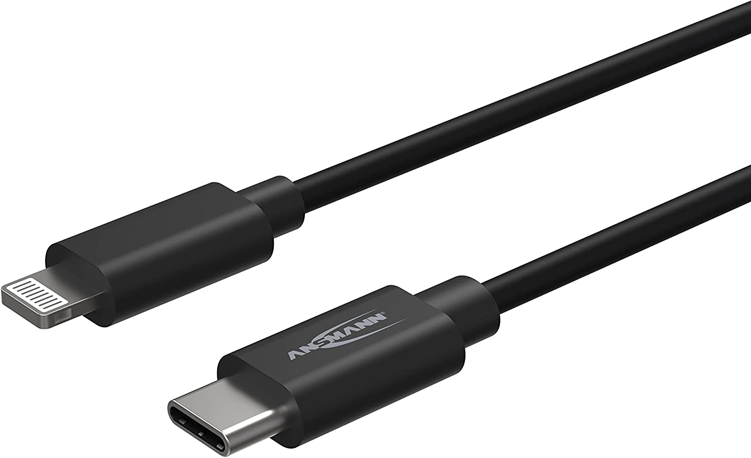 Ansmann USB-C Lightning data and charging cable, 1.2 meters (black) kabelis, vads