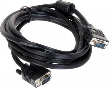 Kabel D-Sub (VGA) - D-Sub (VGA) 3m czarny (VGA-3.0-WW/F) VGA-3.0-WW/F (5902887019180) kabelis video, audio