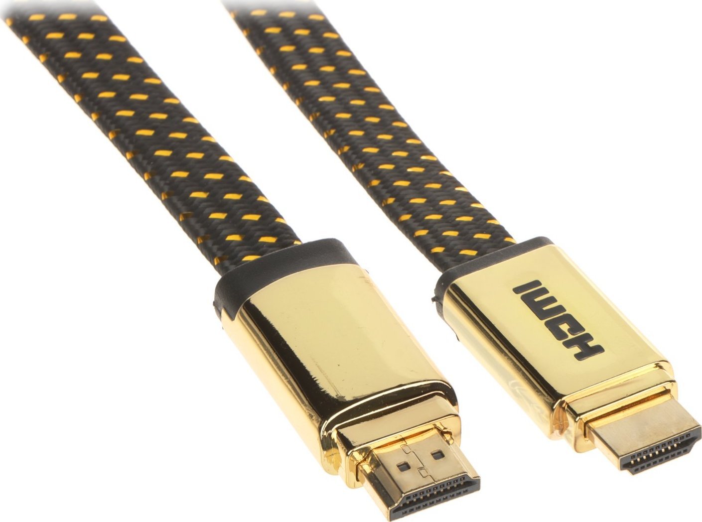 Kabel HDMI - HDMI 1m zloty (HDMI-1.0-MFL) HDMI-1.0-MFL (5902887069574) kabelis video, audio