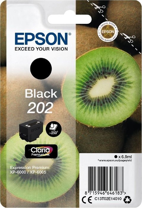 Epson ink cartridge black Claria Premium 202        T 02E1 kārtridžs