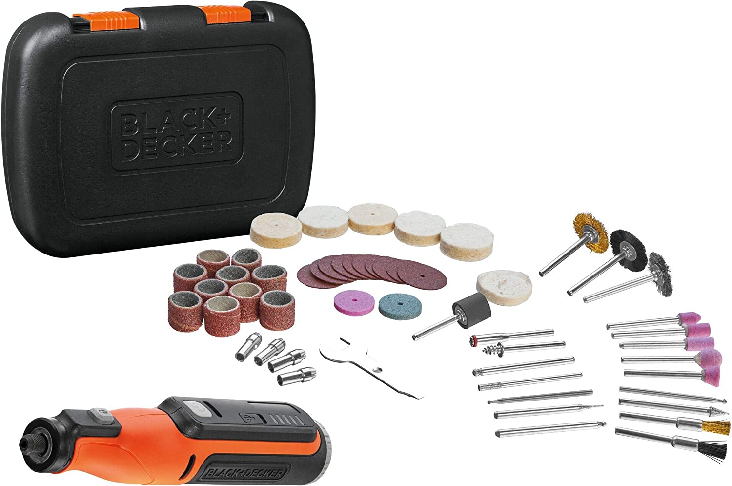 Black&Decker Black+Decker BCRT8IK-XJ multifunction tool, 7.2 volts (orange/black, 52-piece accessories, in case)