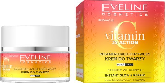 EVELINE_Vitamin C 3x Action regenerujaco-odzywczy krem do twarzy 50ml 5903416053361 (5903416053361) kosmētika ķermenim