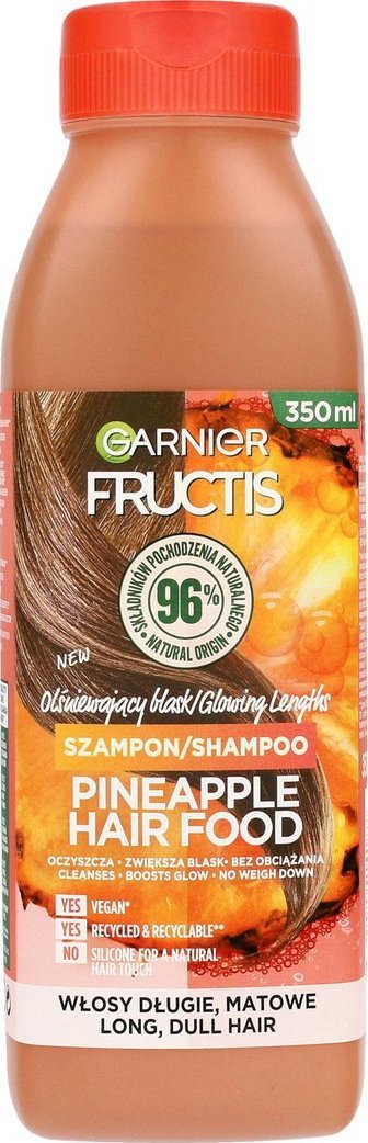 Fructis Hair Food Szampon olsniewajacy blask do wlosow dlugich i matowych - Pineapple 350ml 3600542514187 (3600542514187) Matu šampūns