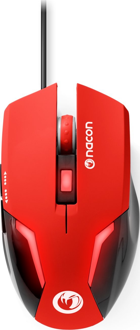 Mysz Nacon NACON PC Mysz przewodowa GM-105 Czerwona PCGM-105RED (3499550358995) Datora pele