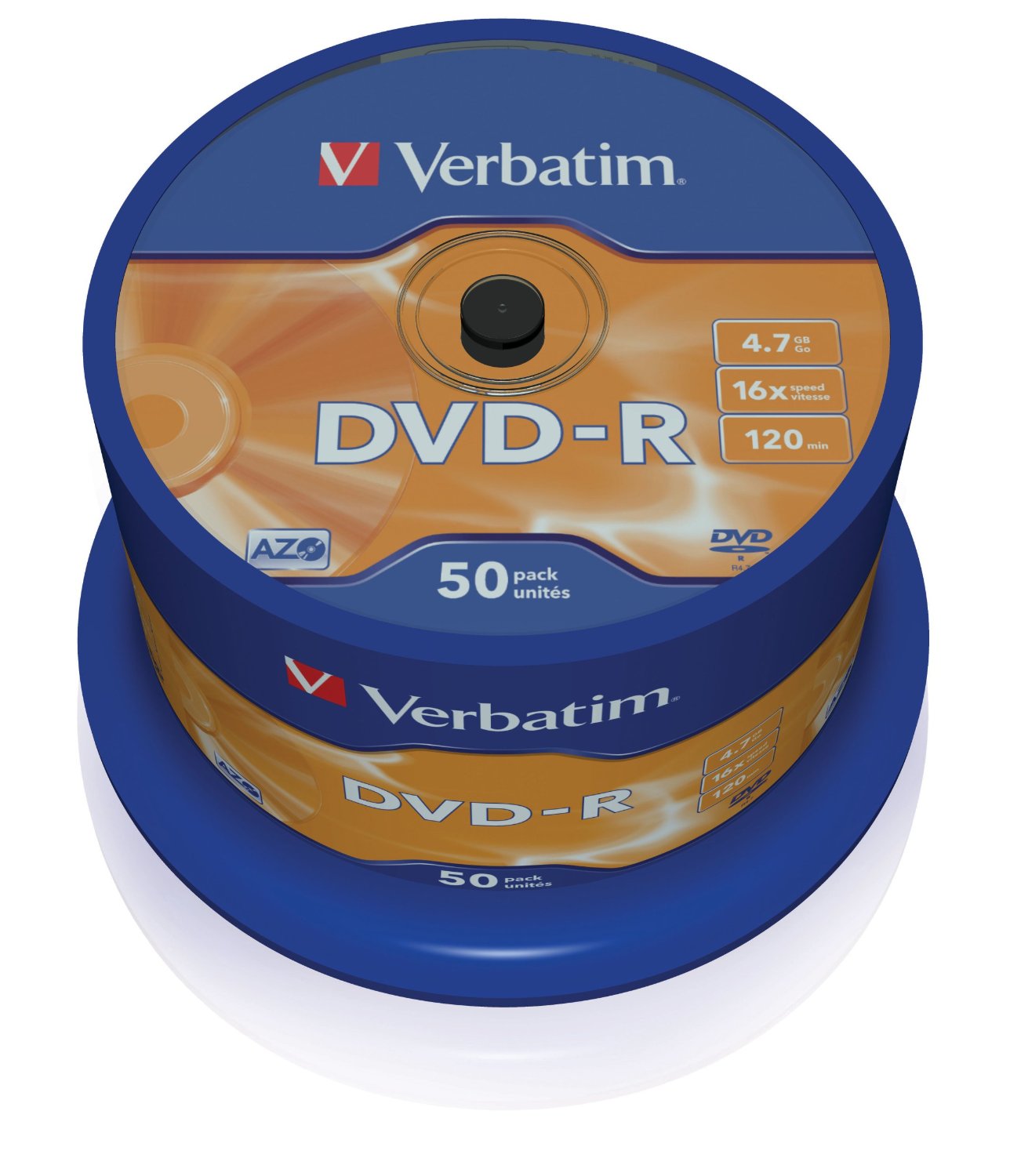Verbatim DVD-R [ 50pcs, 4.7GB, 16x, spindle, matte silver ] matricas
