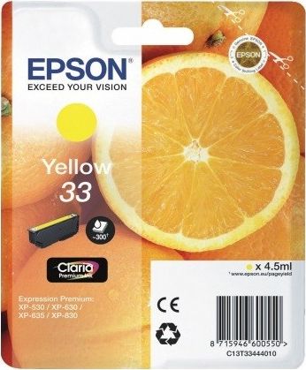 Epson ink cartridge yellow Claria Premium 33         T 3344 kārtridžs