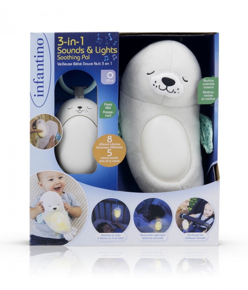 Infantino Bedside lamp 3in1 - Seal apgaismes ķermenis