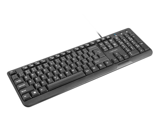 NATEC KEYBOARD TROUT SLIM USB, CZ/SK LAYOUT, BLACK klaviatūra