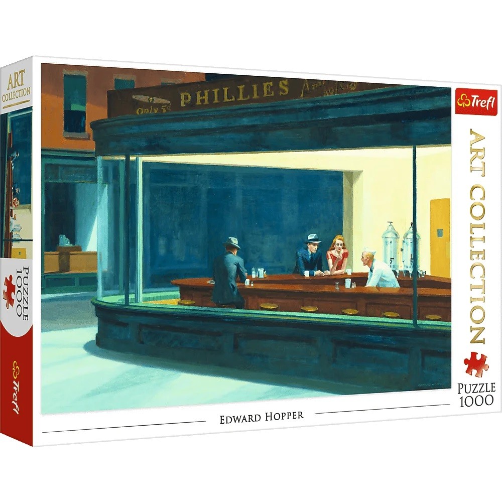 TREFL Puzzle 1000 elements Art Collection Night Edward Hopper puzle, puzzle