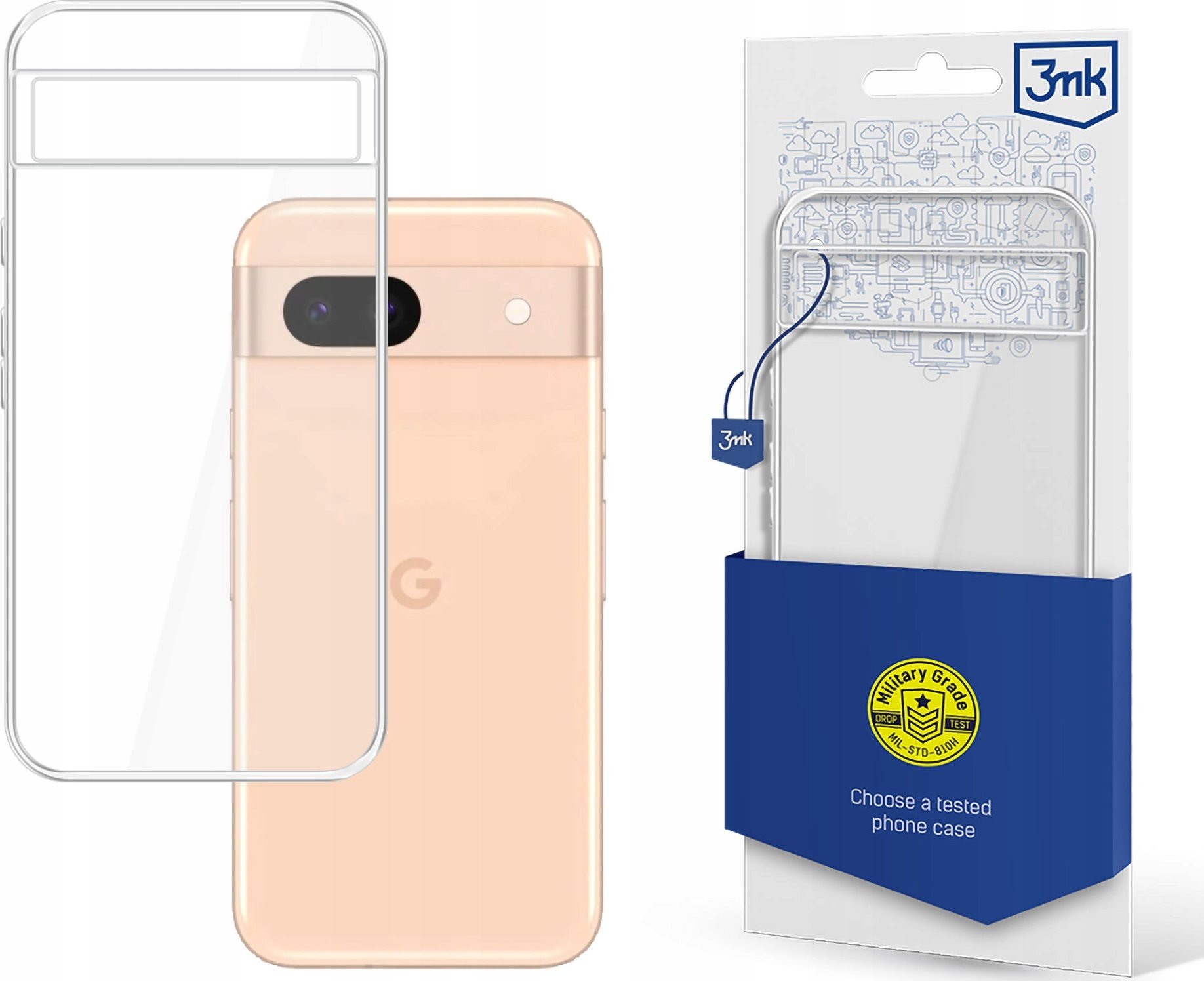 Google Pixel 8A 5G - 3mk Clear Case maciņš, apvalks mobilajam telefonam