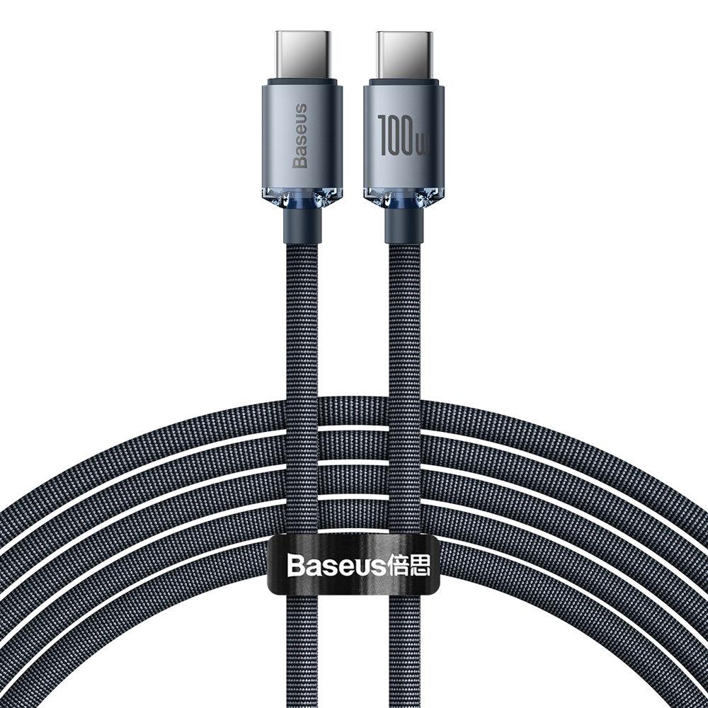 Baseus USB cable for fast charging and data transfer USB Type C - USB Type C 100W 2m black (CAJY000701) USB kabelis
