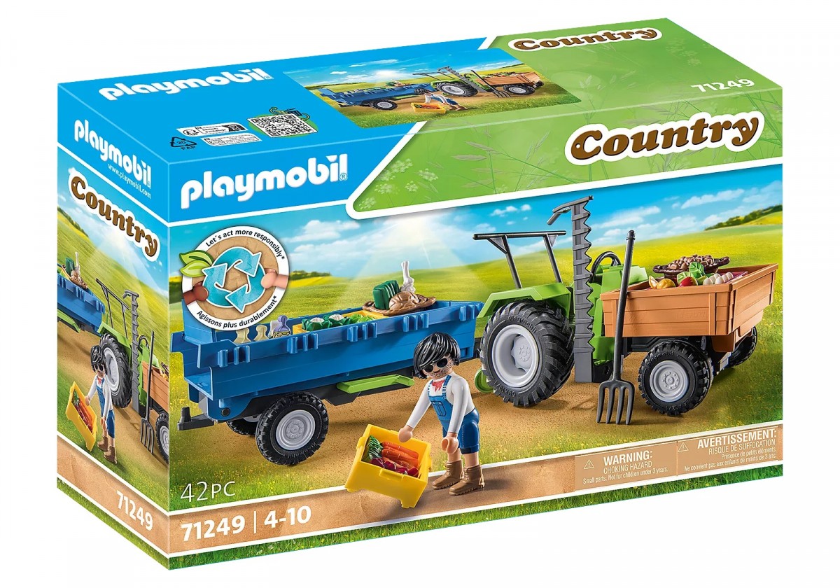 Set Country 71249 Harvester Tractor with Trailer konstruktors