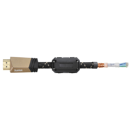 Hama Premium HDMI Cable with Ethernet, 1,5 m, melna - Vads foto, video aksesuāri