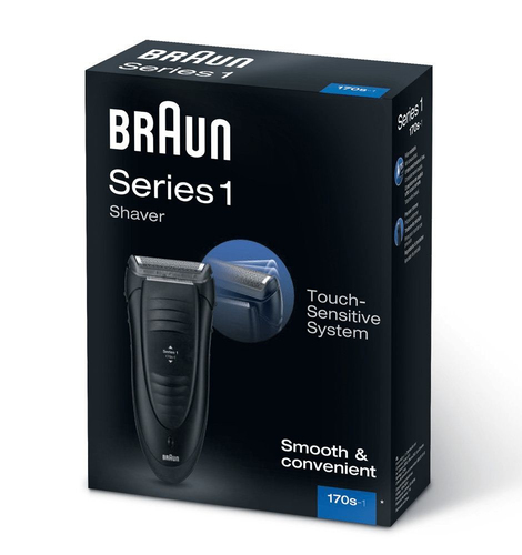 Braun Series 1 -170 Foil shaver Trimmer Black Vīriešu skuveklis