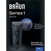 Braun Series 1 -170 Foil shaver Trimmer Black Vīriešu skuveklis