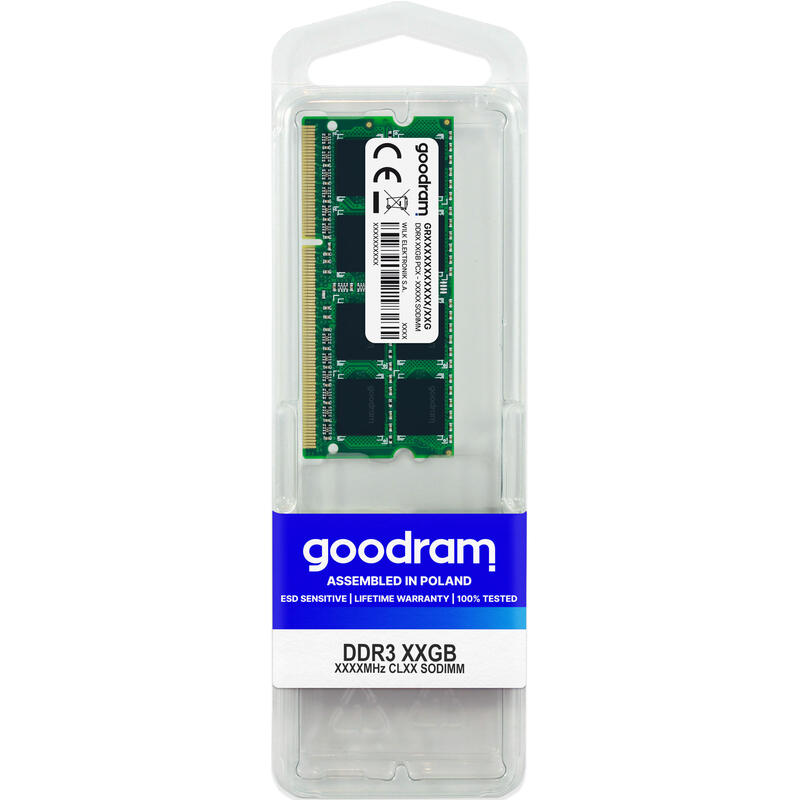 GOODRAM SODIMM DDR3 4GB /1600 operatīvā atmiņa