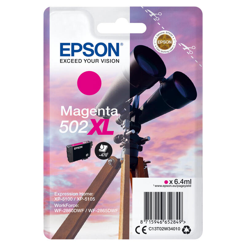 Epson ink cartridge magenta 502 XL                    T 02W3 kārtridžs