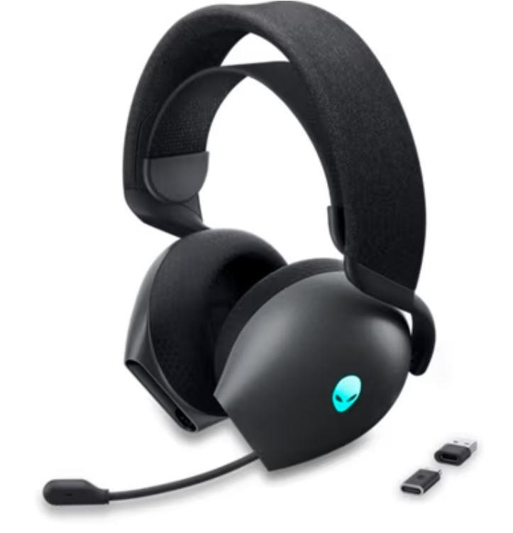 Dell Alienware Dual Mode Wireless Gaming Headset AW720H Over-Ear, Built-in microphone, Dark Side of the Moon, Noise canceling, Wireless austiņas