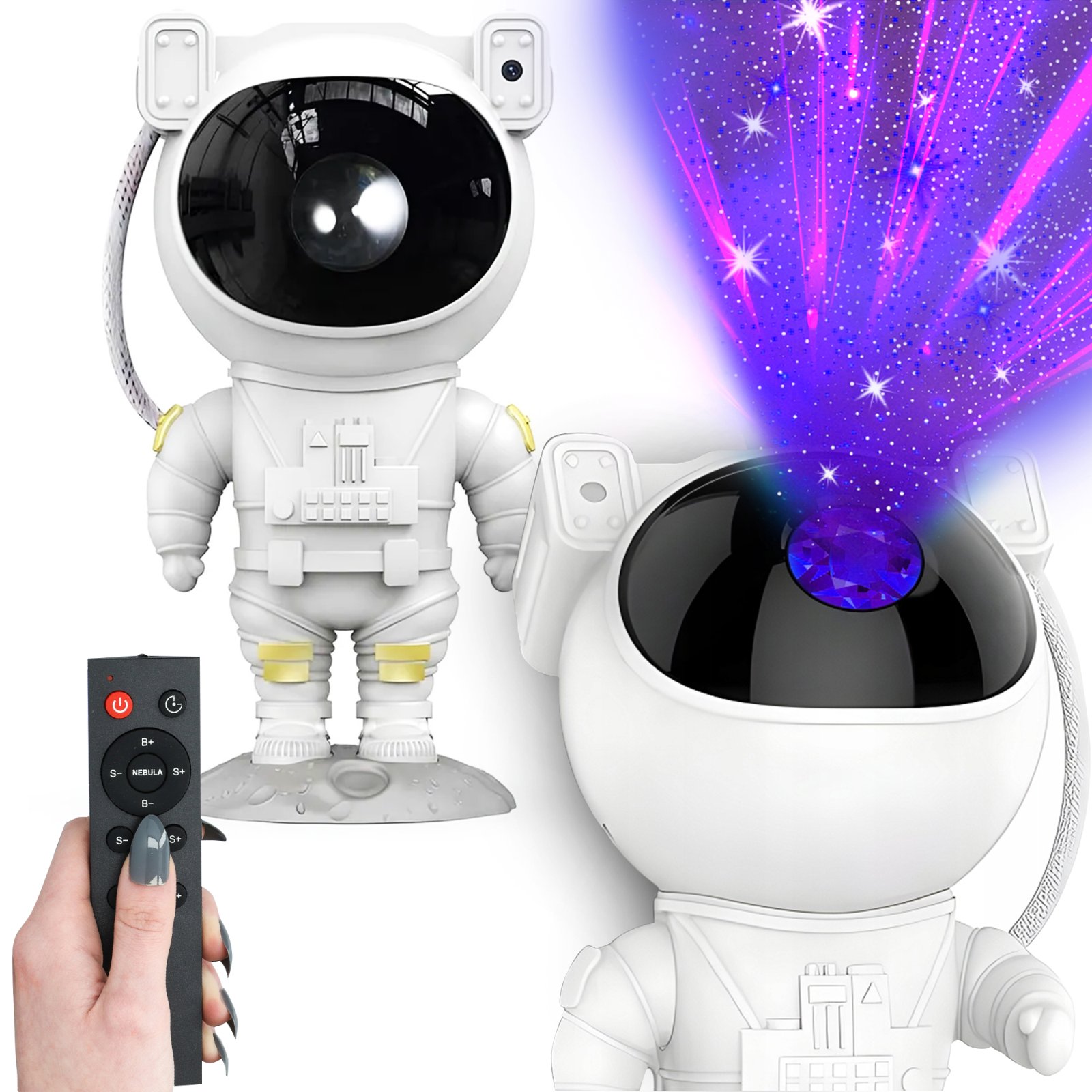 Starry Sky Projector Galaxy Projector | Night lamp, projector | for children, in the shape of an astronaut projektors