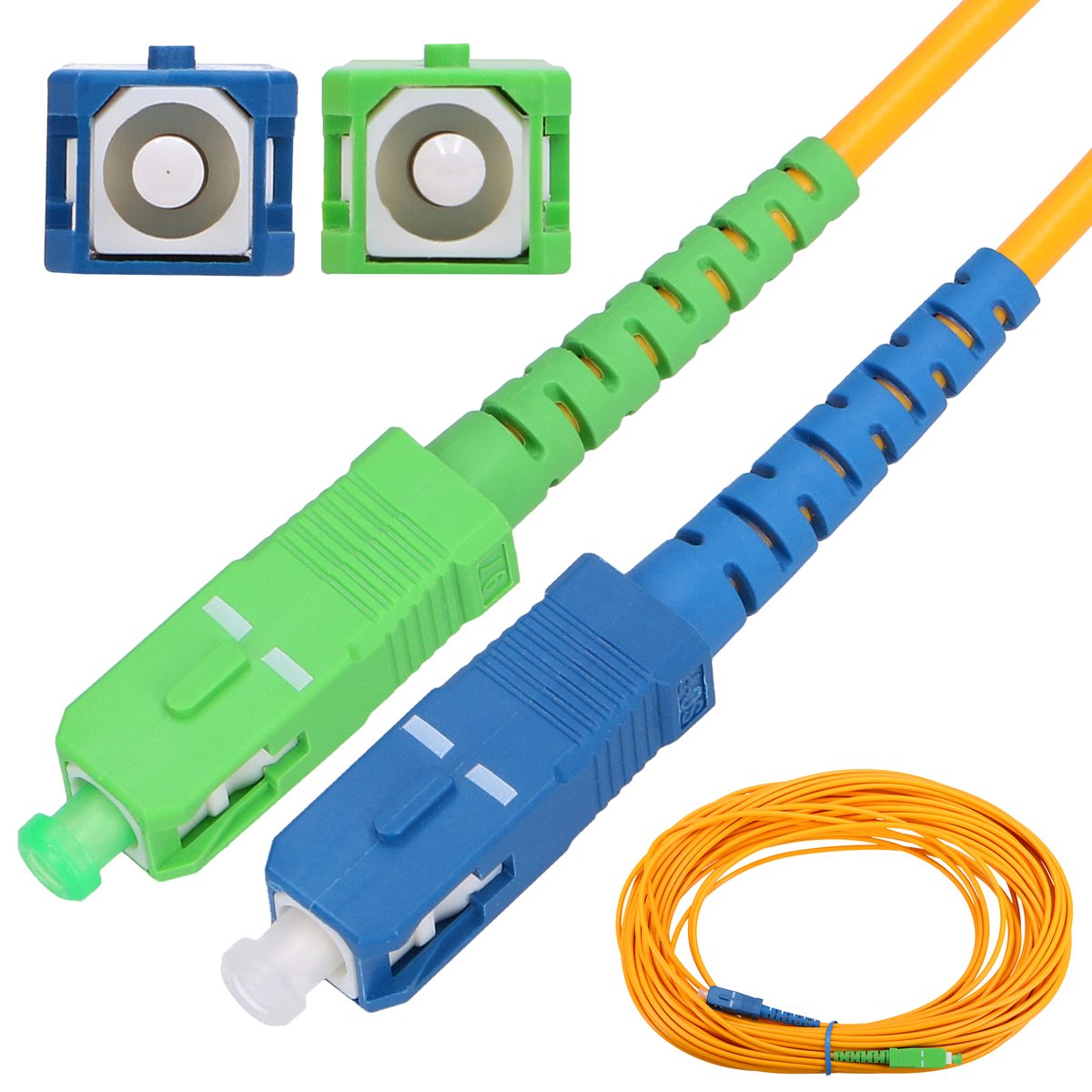 EXTRALINK Patchcord SC/APC-SC/UPC SX 5m kabelis, vads