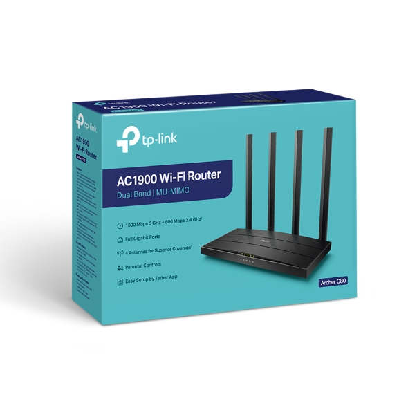 TP-Link Archer C80, AC1900 Dual-Band Wi-Fi Rūteris