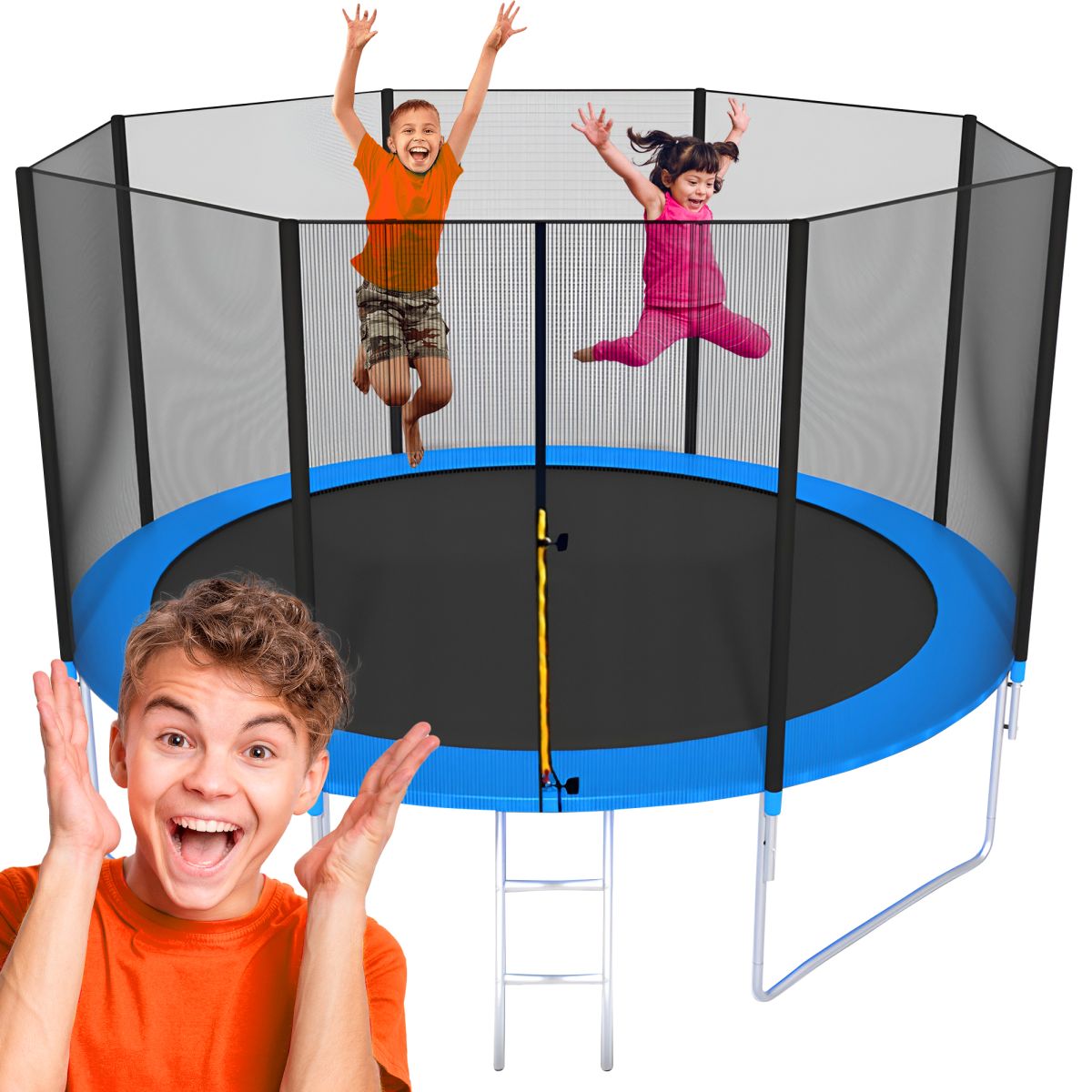 EXTRALINK HOME TRAMPOLINE WITH NET 12FT (SR.366CM) Sporta aksesuāri