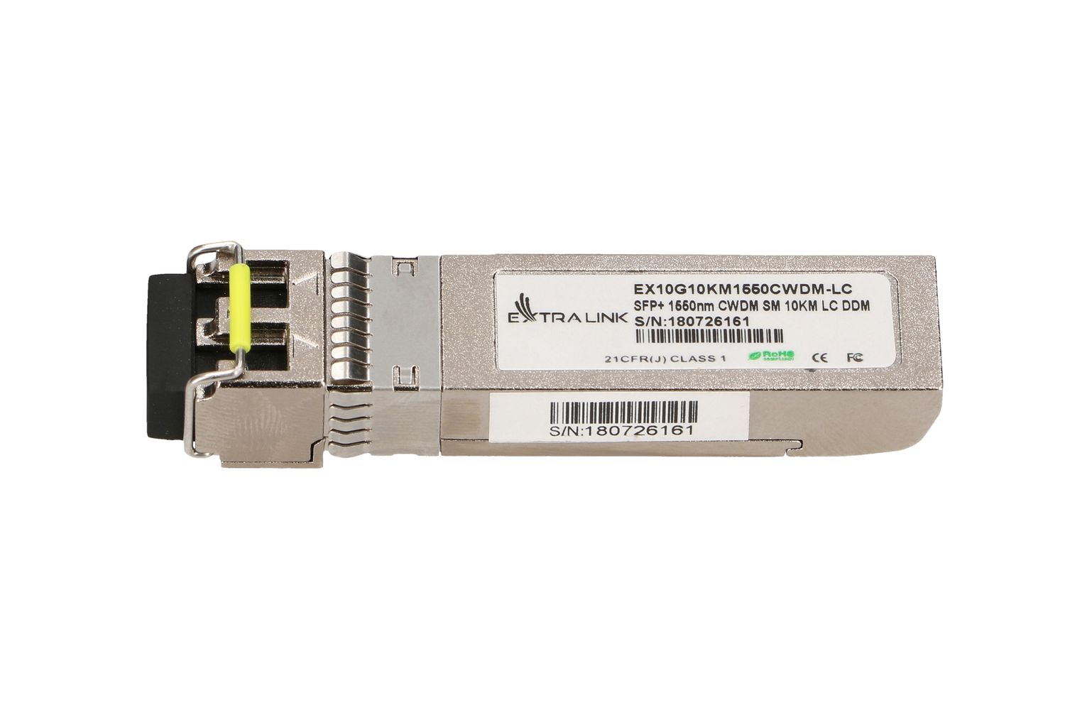 10Gbps SFP+ CWDM Module, 1550nm, single mode, 10km, LC, DDM datortīklu aksesuārs