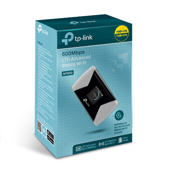 TP-Link M7650 600Mbps LTE-Advanced Mobile Wi-Fi 6935364080556 Rūteris