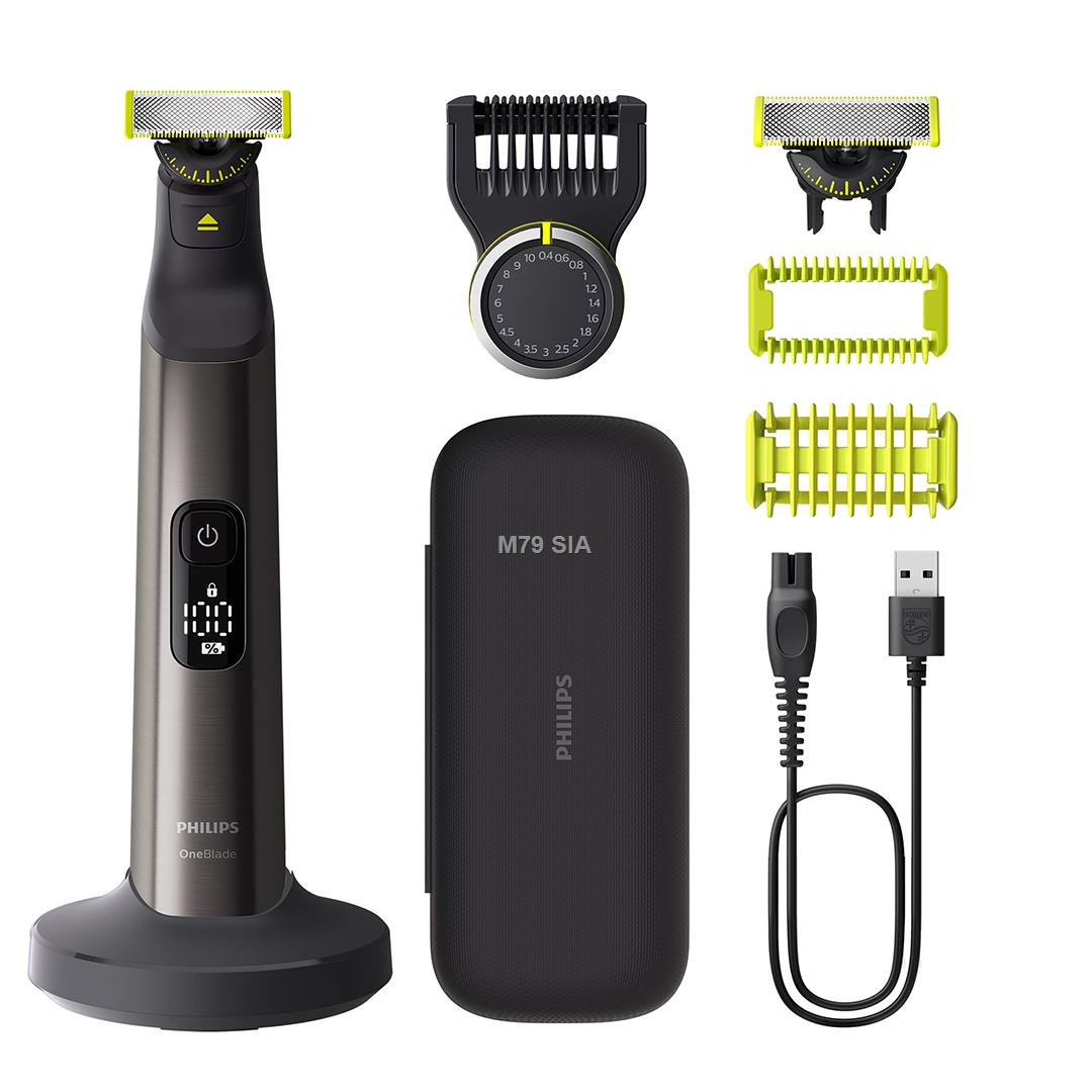 PHILIPS OneBlade Pro skuveklis, hroma QP6652/61 Vīriešu skuveklis