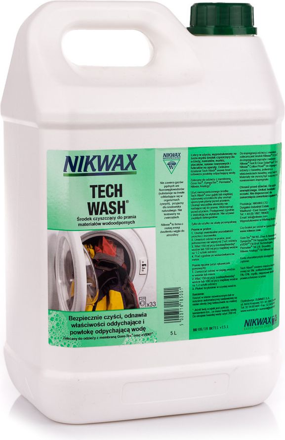 Nikwax Tech Wash Wash-In Cleaner - 5L Sadzīves ķīmija