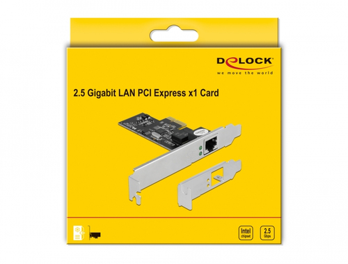 DeLOCK PCI Express x1 card to 1 x RJ45 2.5 Gigabit LAN i225, LAN adapter tīkla karte