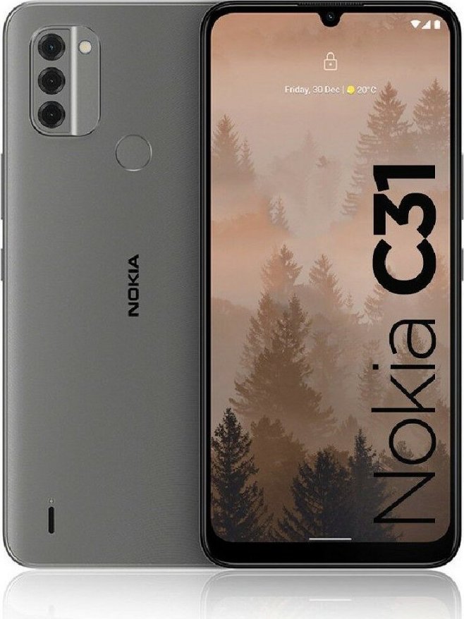 Smartfon Nokia C31 4/128GB Szary  (S8101158) S8101158 (6438409080950) Mobilais Telefons