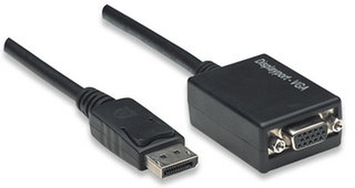 Manhattan DisplayPort Male to VGA Female Converter Cable 15 cm, Active KVM komutators