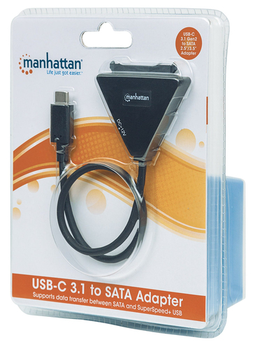 Manhattan USB Adapter USB-C 3.1 -> SATA 2,5"/3,5" schwarz adapteris