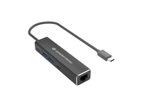 CONCEPTRONIC Adapter USB-C ->RJ45 Gigabit,2xUSB-C 2xUSB-A sw adapteris