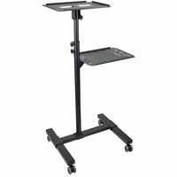 StarTech.com Mobile Projector and Laptop Stand/Cart, Heavy Duty Portable Projector Stand (2 Vented Shelves, hold 22lb/10kg each), Height Adj projektora aksesuārs
